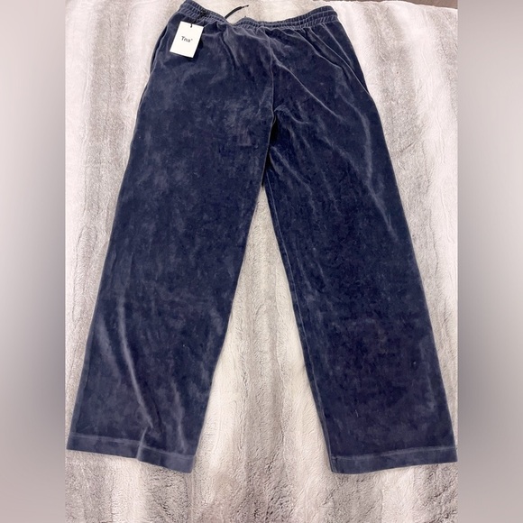 Aritzia TNA Relaxed Velour Sweatpant Blue - Picture 7 of 7